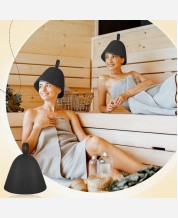 Шапка для бани и сауны. Цвет черный. 9046779